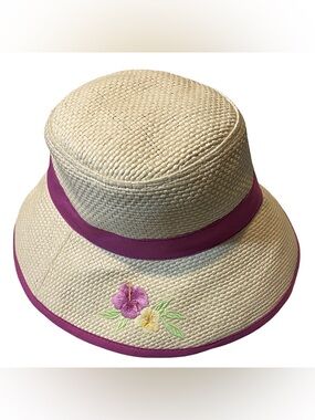 NWT Janie and Jack Parrot Cove Woven Straw Sun Hat 12-24 months